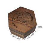 personalized six styles customized hexagon wooden jewelry box wedding display
