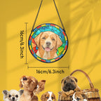 Custom Pet Stained Glass Suncatcher Pet Ornament Memorial Gifts for Pet Lovers