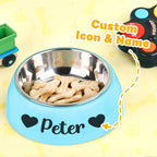 Personalized Pet Water Bowl Stainless Steel Pet Bowl Feeding Supplies Gift for Pet Lovers