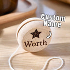 Personalized Wooden Yoyo with Engraved Name Yoyo Educational Toy Birthday Gift for Kid