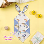 Personalized Soothe Towel Bibs Cute Soft Sleeping Towel with Embroidered Name Gifts for Baby