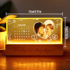 Personalized Calendar Night Light Custom Photo Light Gift for Lover