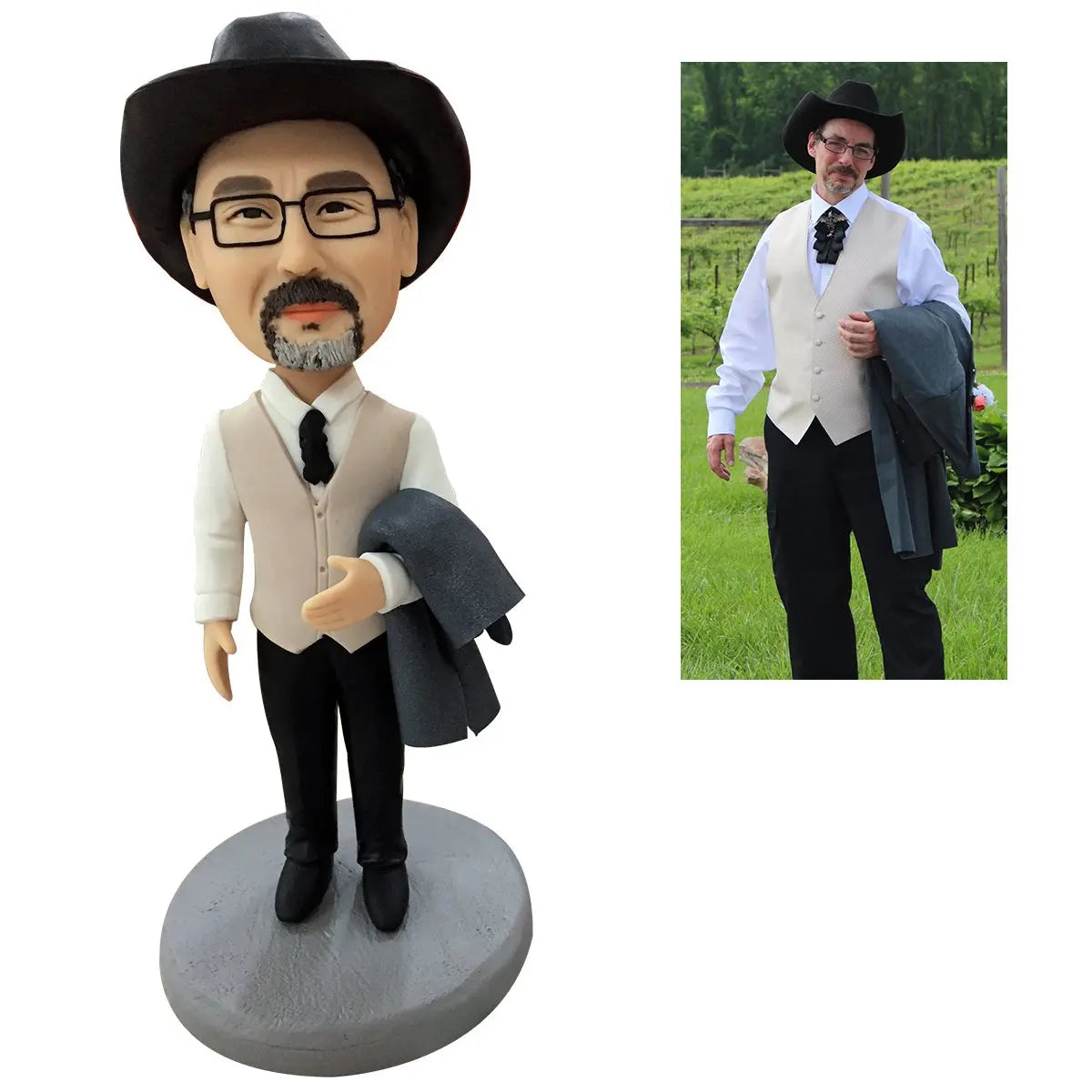 custom bobble head celebrate every smile figurine pet lover fully body customizable front view