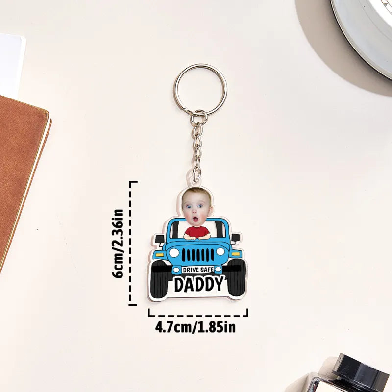 Personalized Drive Safe Keychain Custom Car Style Keychain Gifts for Dad
