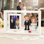 personalized full body cute brick figures 2 people frame display