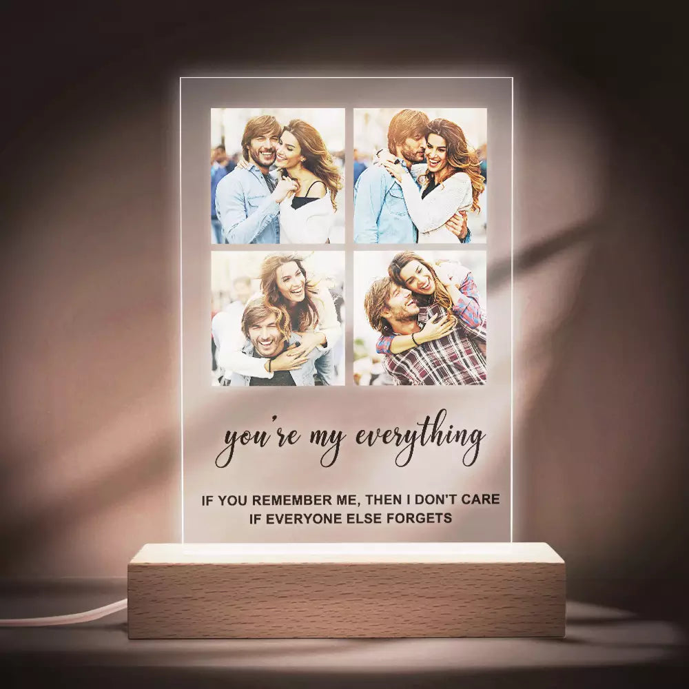 Personalized Photo Keychain/Plaque Custom with Four Photos Best Gifts For Love