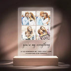 Personalized Photo Keychain/Plaque Custom with Four Photos Best Gifts For Love