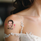 Personalized Waterproof Temporary Face Photo Tattoo Stickers with Name Set of 15 Bachelorette Party Birthday Wedding Favors