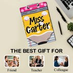 Custom Text Name Folder with Pencil Design – Teacher's Day & Back to School Gift