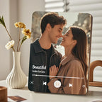 Custom Music Photo Frame That Plays Music Without Cell Phone Wooden Music Record Player Wedding Anniversary Gifts