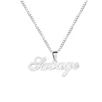 Custom Name Pendant Necklace Stainless Steel Name Plate Necklace