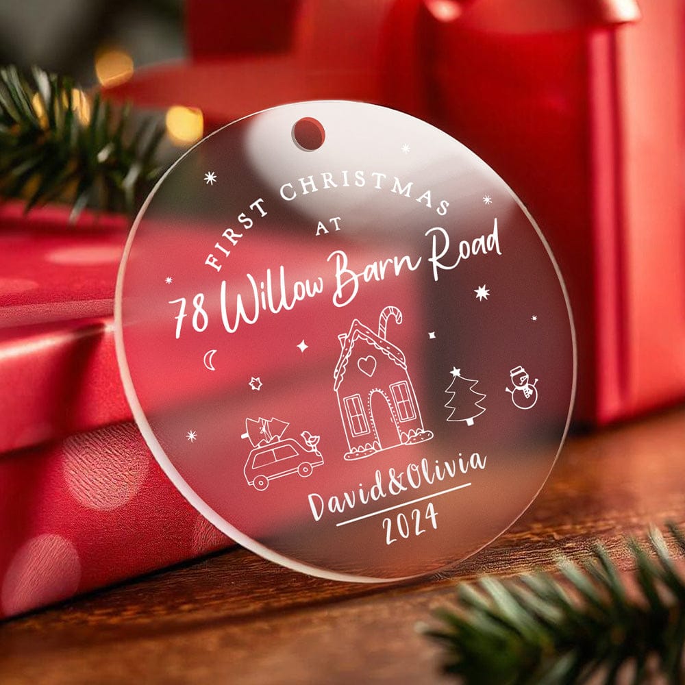 sweet home personalized acrylic ornament as a new home gift