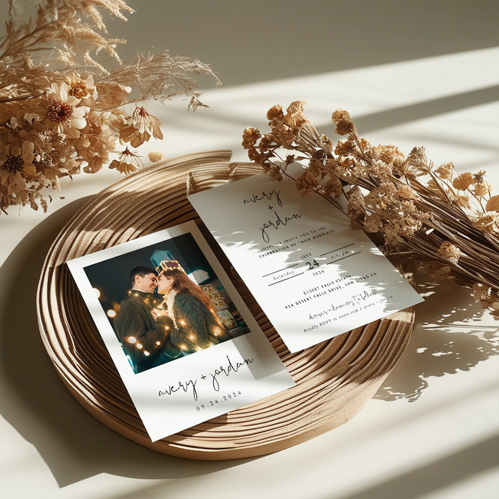 Personalized  Wedding Invitation Card Photo Wedding Invitation