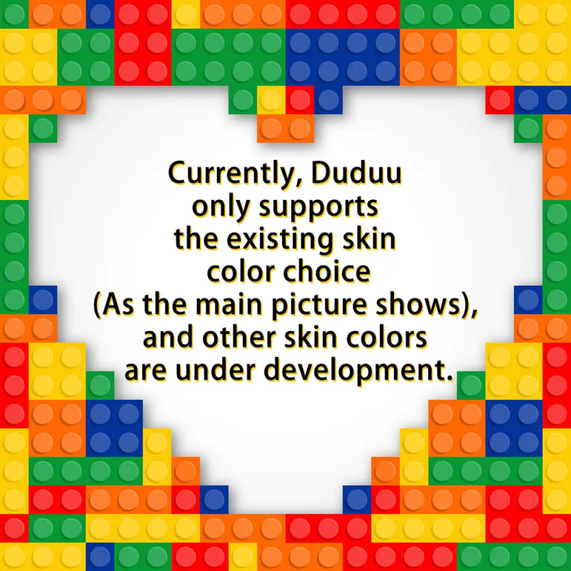 Full Body Customized 2 People Duddu Brick Figures with Photo Gift for Couple Wedding Gift