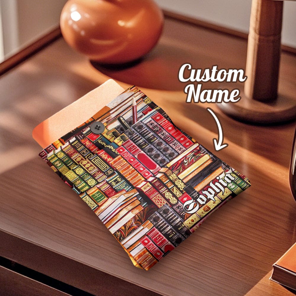 Personalized Book Cover with Pocket Book Cover Protector Gift for Book Lover