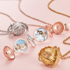 Personalized Angel Wings Expanding Photo Ball Locket Necklace