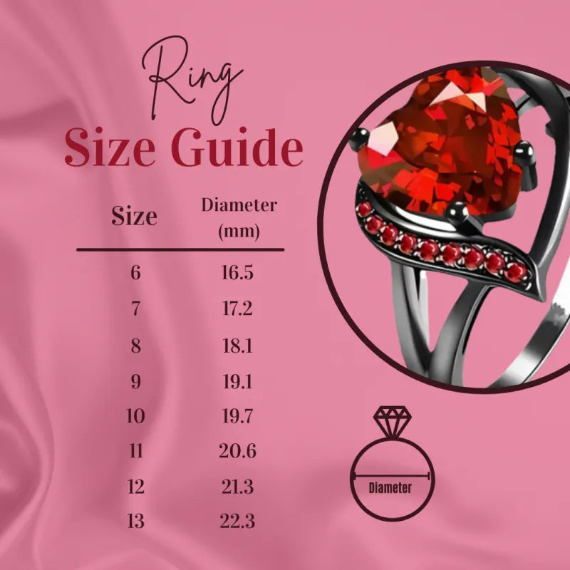 Couple Promise Rings Couple Rings Set Men’s Celtic Dragon Stainless Steel Ring & Women’s Red Heart Zircon Ring Romantic Valentine’s Gift