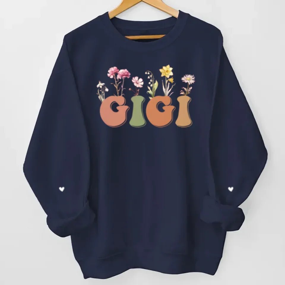 Call Me Nana - Family Personalized Custom Unisex Sweatshirt With Design On Sleeve - Birthday Gift For Mom, Grandma 684944 - 684945 - DiyGiftly