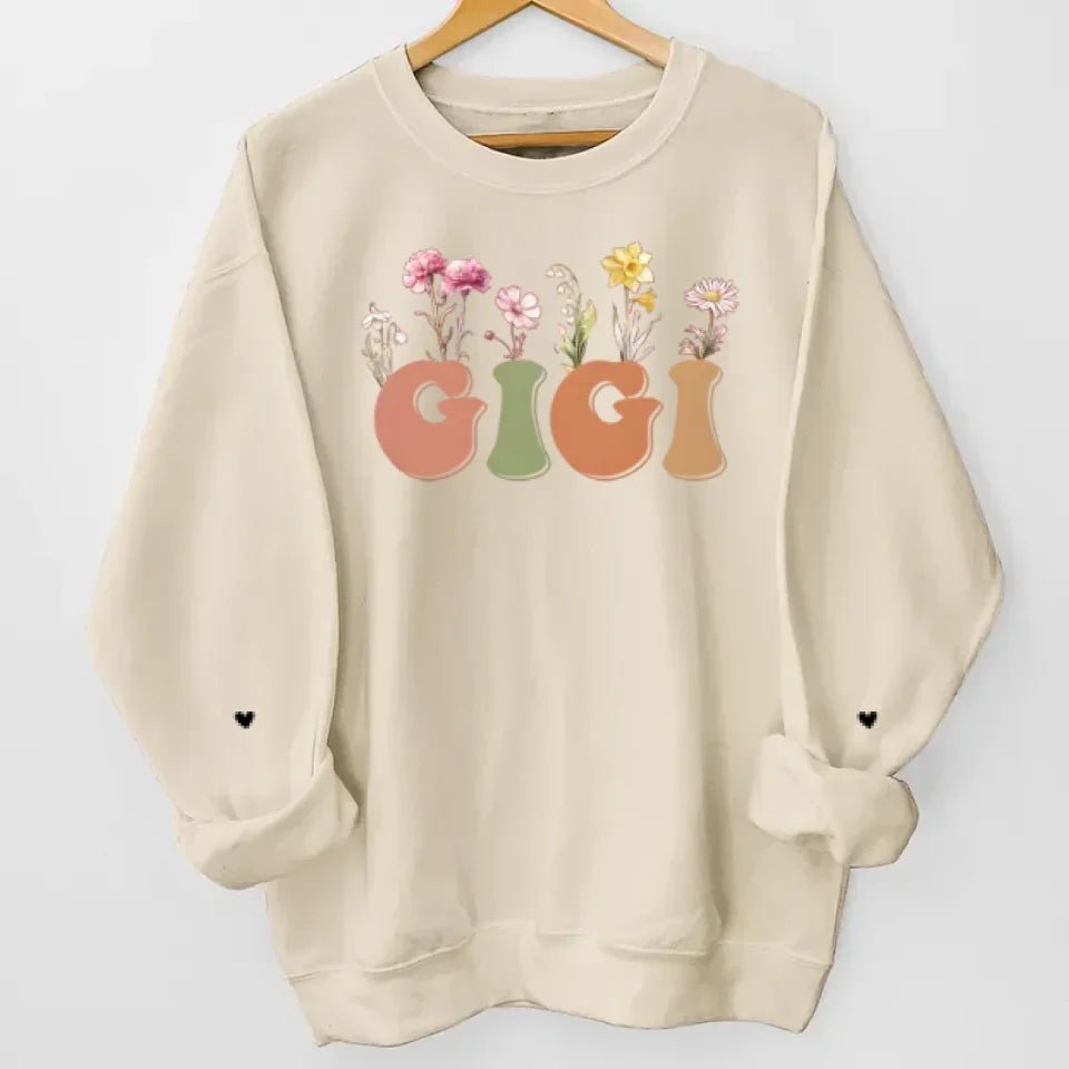 Call Me Nana - Family Personalized Custom Unisex Sweatshirt With Design On Sleeve - Birthday Gift For Mom, Grandma 684944 - 684945 - DiyGiftly