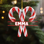 Candy Cane - Personalized Custom Acrylic Ornament 719600 - DiyGiftly