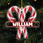 Candy Cane - Personalized Custom Acrylic Ornament 719600 - DiyGiftly