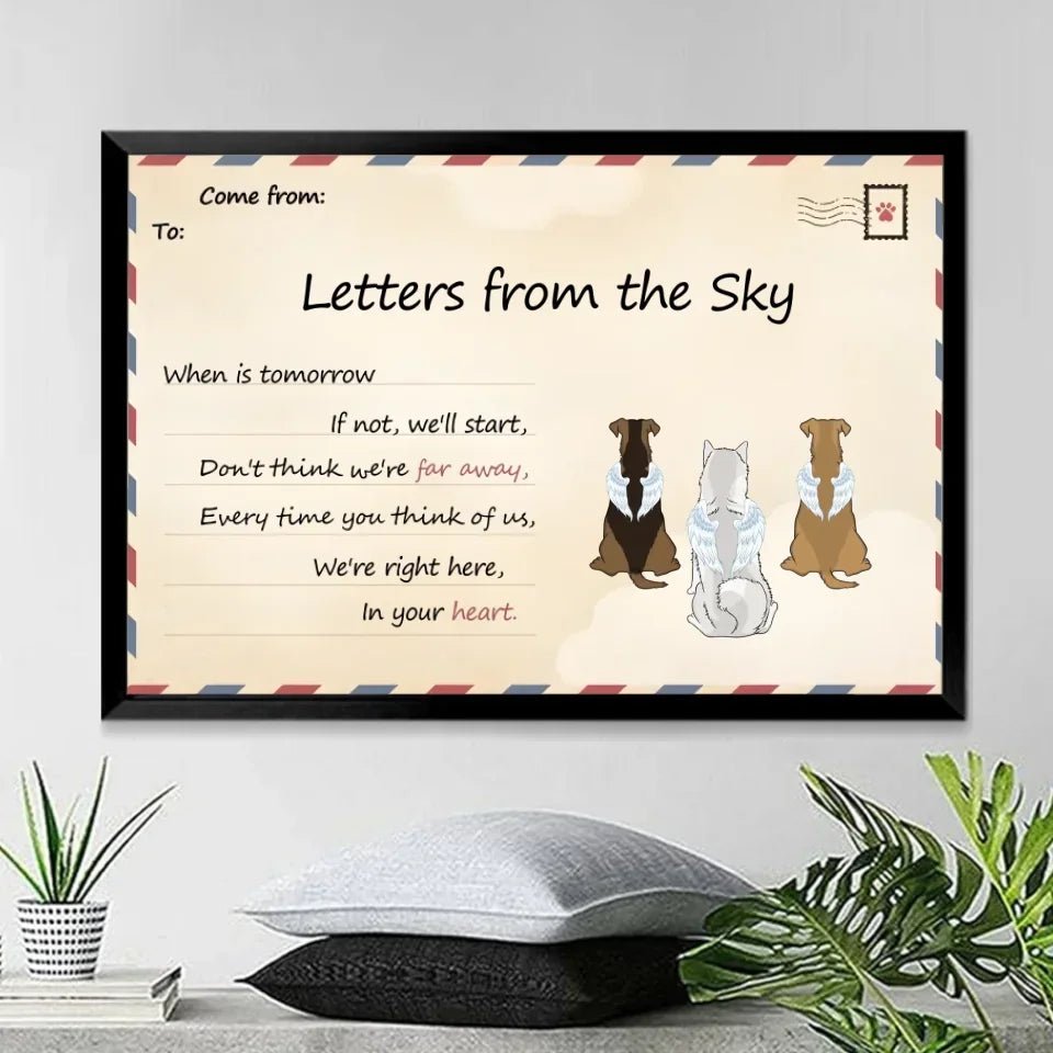 personalized design loss of dog gift canvas wall art main view