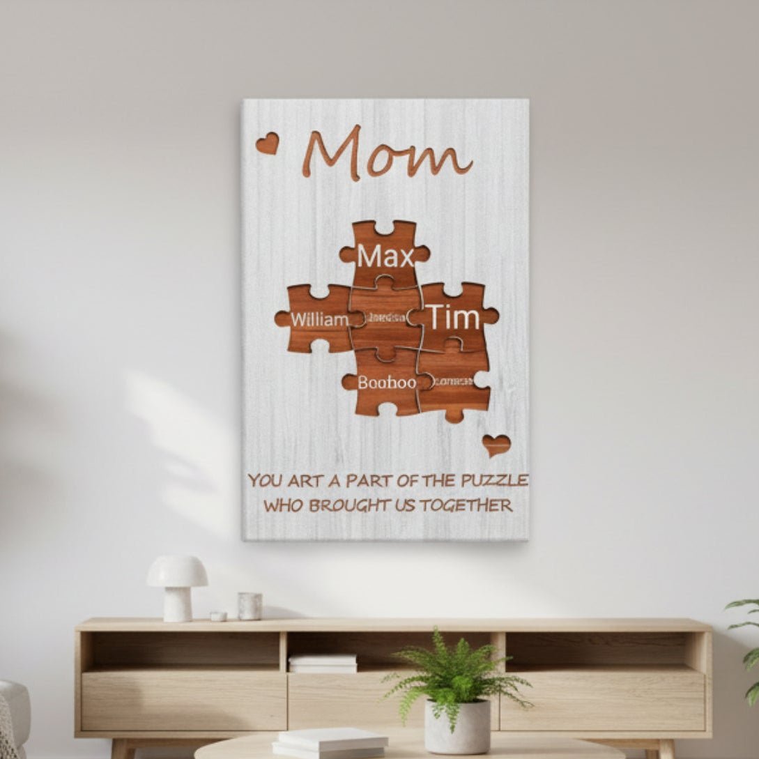 Canvas Mom Granny You're The Piece That Holds Us Together Personalized 723851 - 724701 - DiyGiftly