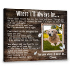 Canvas Without Frame Custom Pet Memorial Wall Art with Photo and Name Canvas Personalized Sympathy Gift for Dog Loss