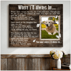 Canvas Without Frame Canvas Personalized Sympathy Gift for Dog Loss Custom Pet Memorial Wall Art with Photo and Name Rainbow