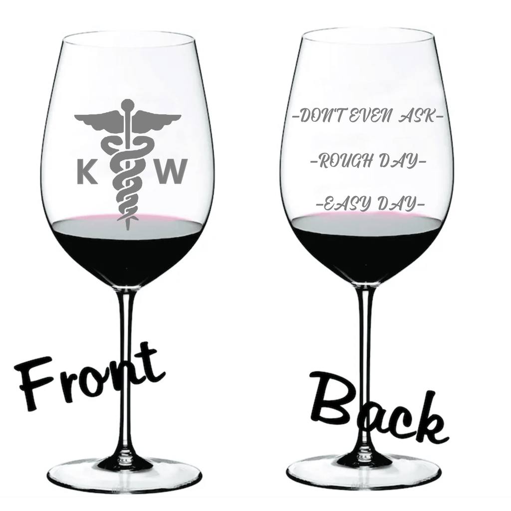 RN Nurse Glass Personalized Initial Option Funny Registered Nurse Gift Custom Nurse gift ready