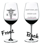 RN Nurse Glass Personalized Initial Option Funny Registered Nurse Gift Custom Nurse gift ready