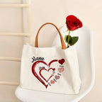 Carry family love everywhere canvas bag personalized kids names spacious everyday carry