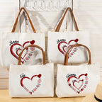 Carry family love everywhere personalized kids names canvas bag gift for grandparents