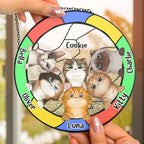 cat face portrait custom photo and name window hanging suncatcher loss of cat gift