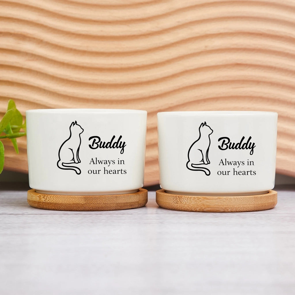 custom name ceramic floral flower pot keepsake as a new home gift