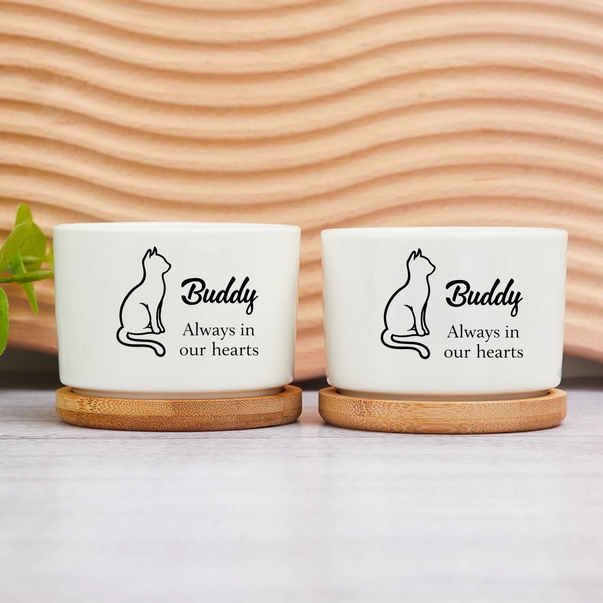 custom name ceramic floral flower pot keepsake as a new home gift