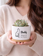custom name ceramic floral flower pot as a new home gift