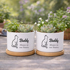 custom name ceramic floral flower pot keepsake for windowsill decor