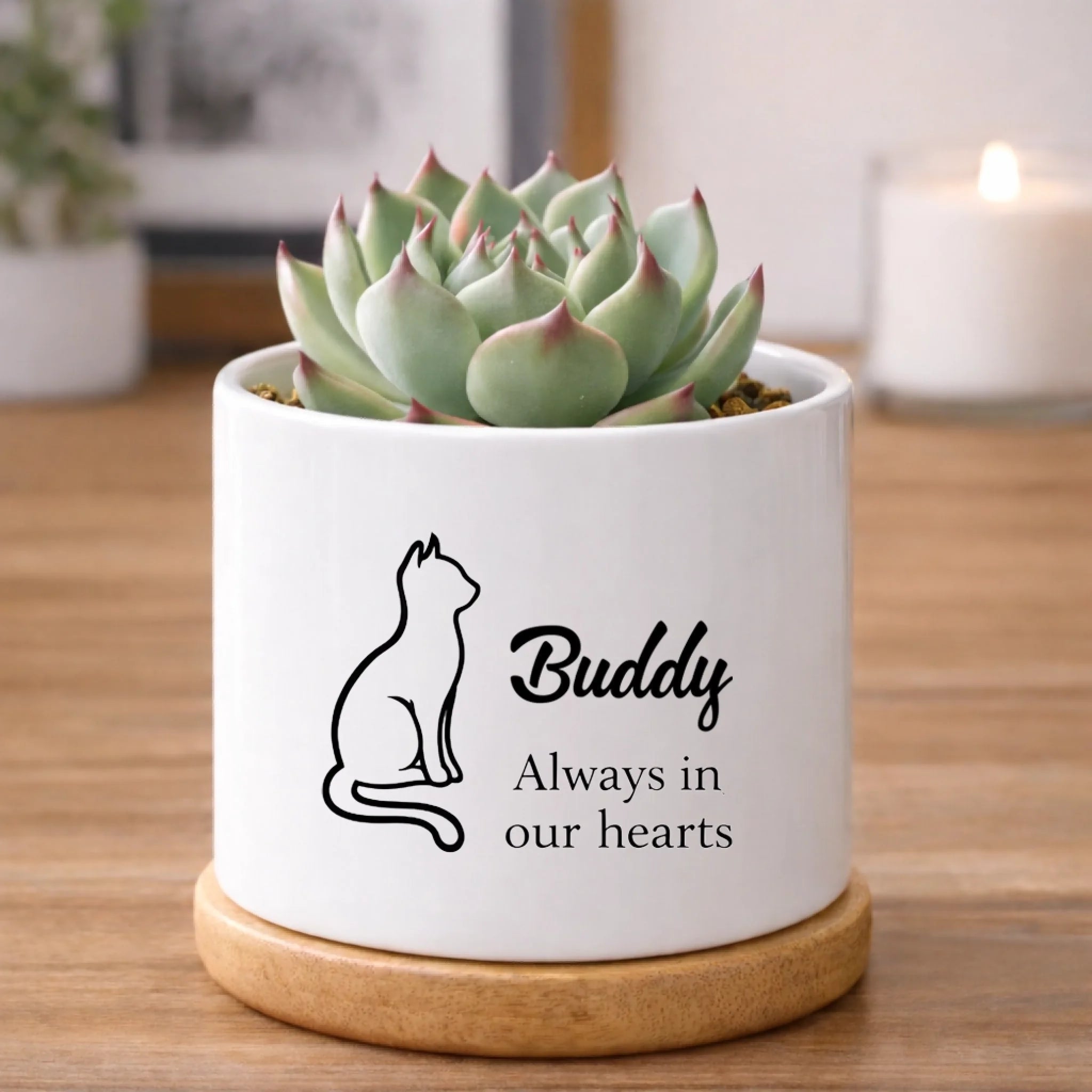 custom name ceramic floral flower pot for windowsill decor
