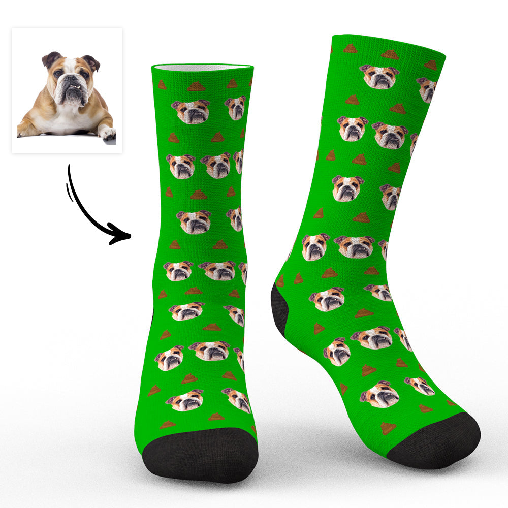 Personalized Pet Portrait Socks for Pet Lover Gifting Funny All Over Face Print Purple