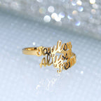 Custom Three Names Ring - 925 Sterling Silver