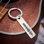 Custom Music Code Keychain Engraved 3D Bar Keyring