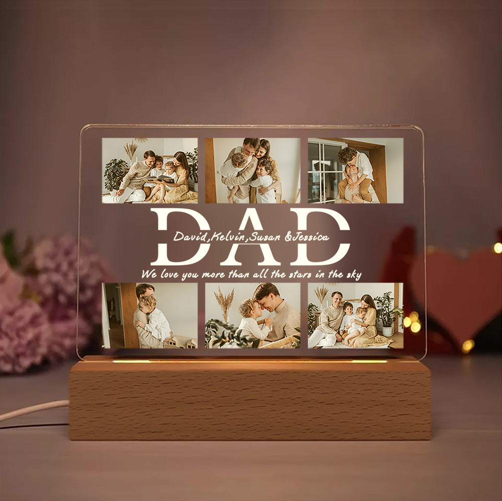 personalized custom gift for dad with clear acrylic finish