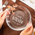 custom name ceramic pie plate for kitchen decor