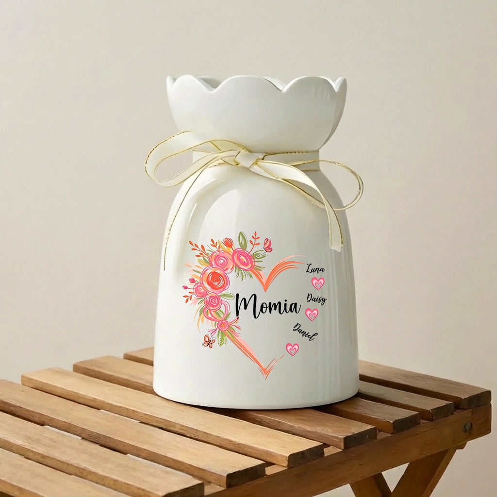 Celebrate Mom’s Love - Creative Ceramic Vase - Personalized Mother’s Day Gift - Handcrafted Elegant Design - Perfect for Home Décor and Flower Arrangements 1144469 - DiyGiftly