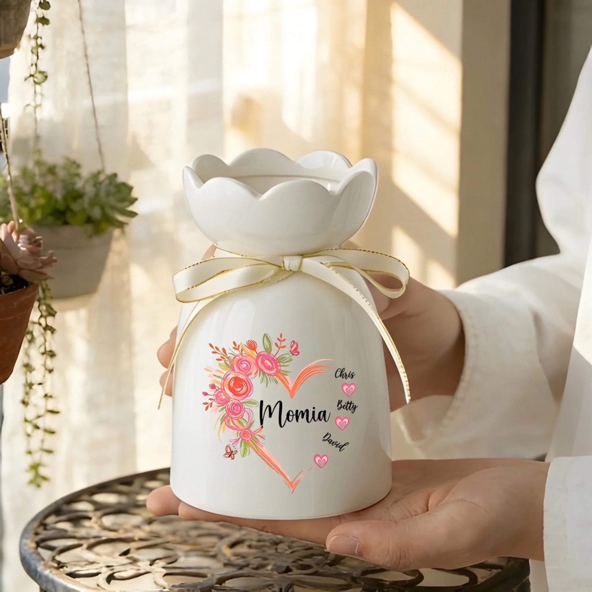 Celebrate Mom’s Love - Creative Ceramic Vase - Personalized Mother’s Day Gift - Handcrafted Elegant Design - Perfect for Home Décor and Flower Arrangements 1144469 - DiyGiftly
