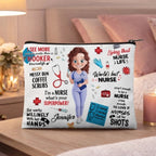 Celebrating Dedication and Care - Personalized Custom Cosmetic Bag - Durable Canvas, Custom Heat - Transfer Design, Multi - Purpose Storage - Thank You Gift for Nurses and Doctors, Everyday Essentials Organizer 1135308 - DiyGiftly