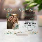 gifts for wife Celebrating Every Moment Together - Personalized Acrylic Photo Plaque - Custom 1st Anniversary Gift for Couple