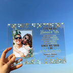 gifts for wife Celebrating Every Moment Together - Personalized Acrylic Photo Plaque - Custom 1st Anniversary Gift for Couple