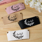 Personalized Floral Pattern Water Bottle Carrier Bag with Adjustable Strap for 40oz Stanley Tumbler Gift for Her